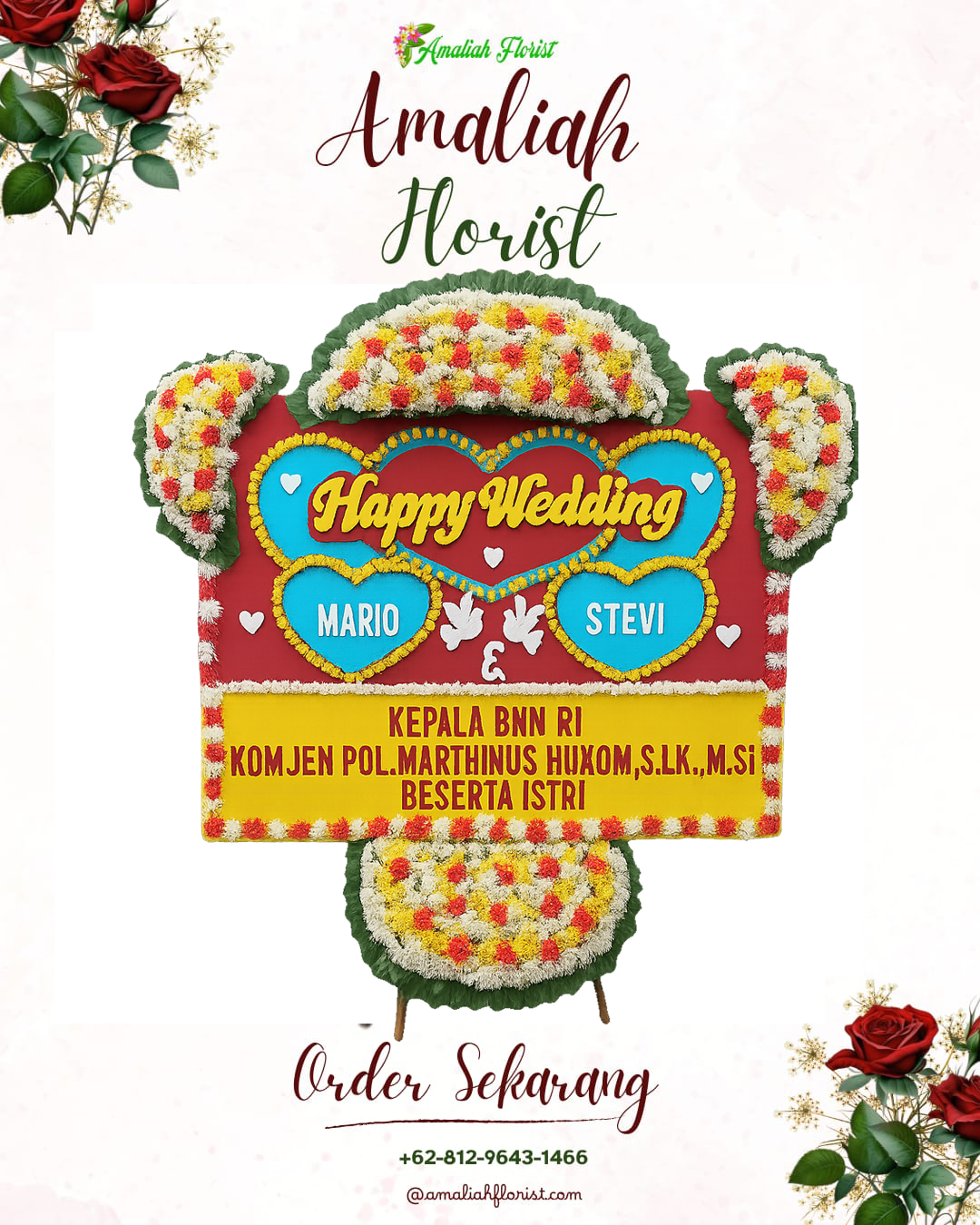 Papan Bunga Pernikahan Cihara